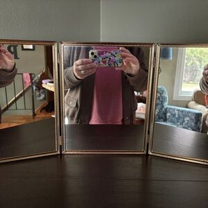 Vintage Wall Vanity Mirrors Gold Framed Decor Eclectic Mid Century